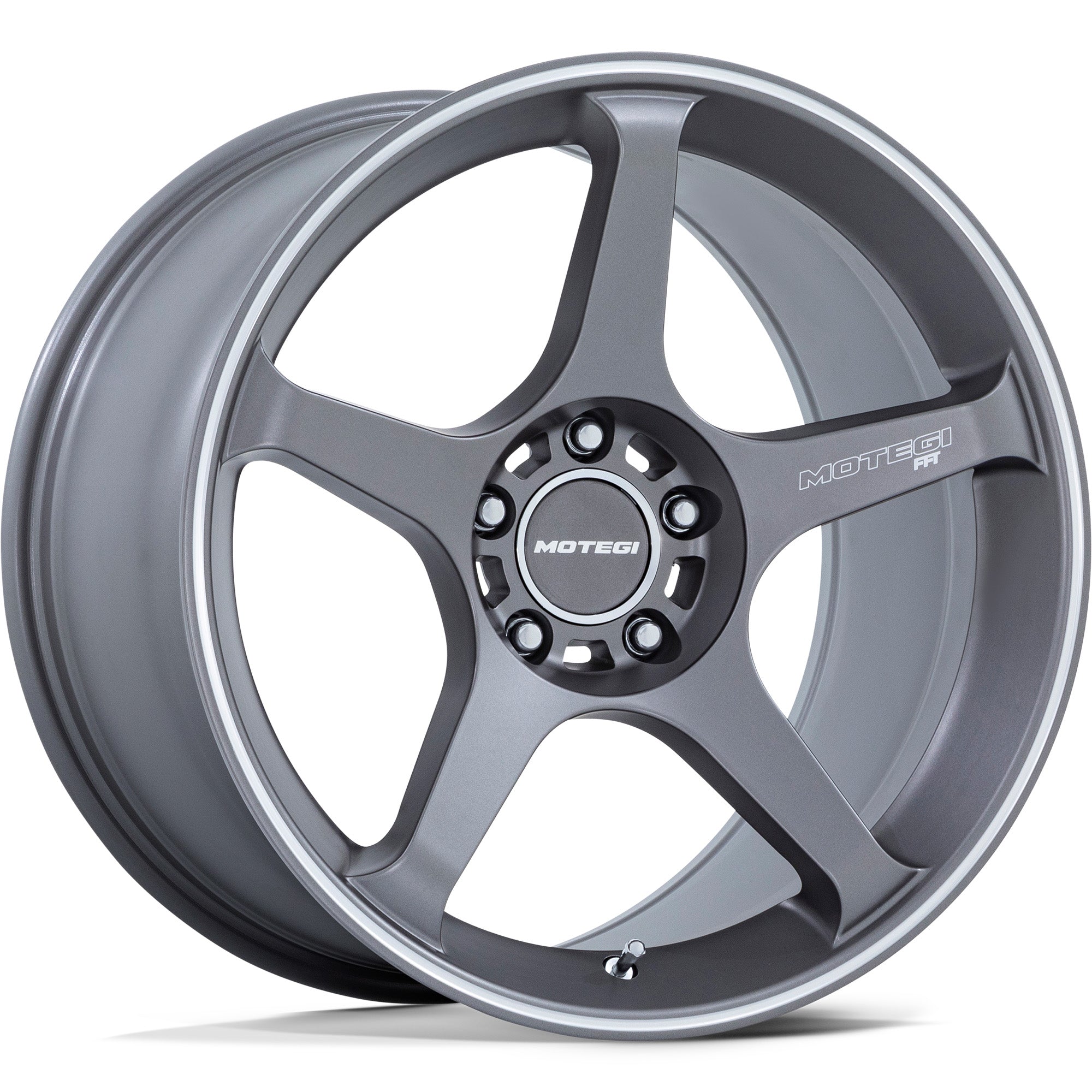 Motegi Motegi MR159 BATTLE V Gunzilla w/ Machined Lip Stripe - 18x9.5 | +38 | 5x114.3 | 72.56mm — Seraphim Supercars